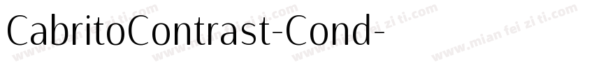 CabritoContrast-Cond字体转换