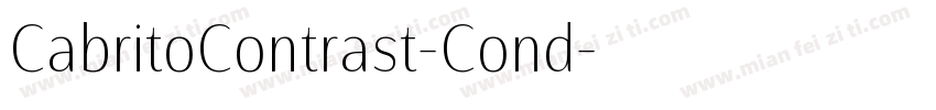 CabritoContrast-Cond字体转换