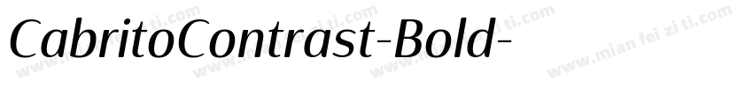 CabritoContrast-Bold字体转换