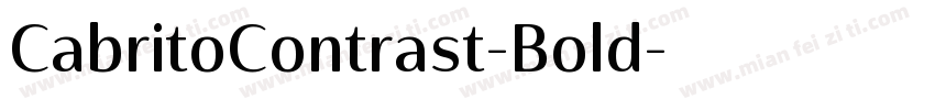 CabritoContrast-Bold字体转换
