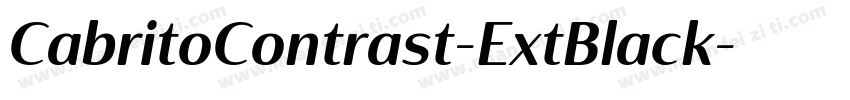 CabritoContrast-ExtBlack字体转换