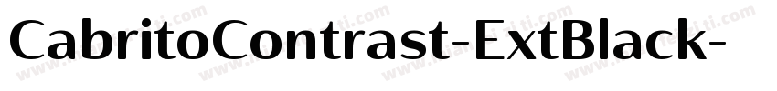 CabritoContrast-ExtBlack字体转换