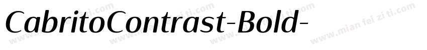 CabritoContrast-Bold字体转换