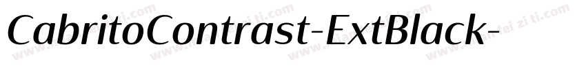 CabritoContrast-ExtBlack字体转换