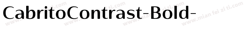 CabritoContrast-Bold字体转换