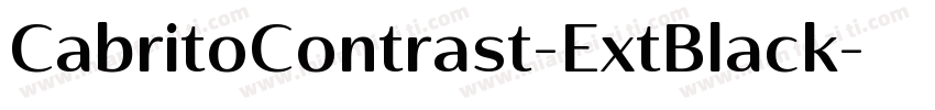 CabritoContrast-ExtBlack字体转换
