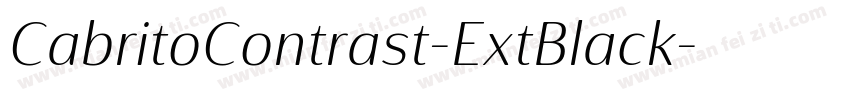 CabritoContrast-ExtBlack字体转换