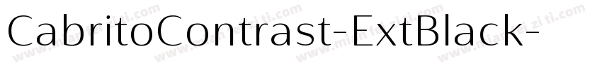 CabritoContrast-ExtBlack字体转换