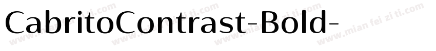 CabritoContrast-Bold字体转换