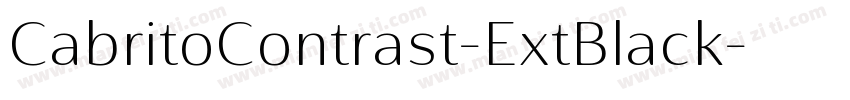 CabritoContrast-ExtBlack字体转换