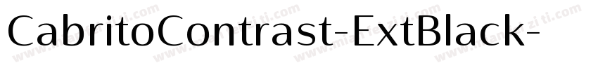 CabritoContrast-ExtBlack字体转换