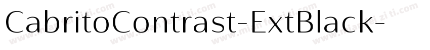 CabritoContrast-ExtBlack字体转换