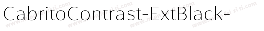 CabritoContrast-ExtBlack字体转换