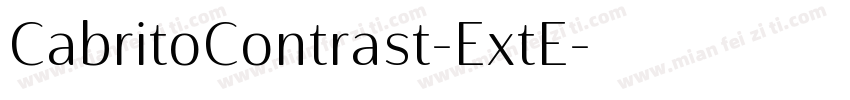CabritoContrast-ExtE字体转换