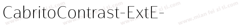 CabritoContrast-ExtE字体转换