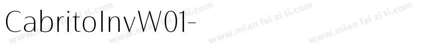 CabritoInvW01字体转换