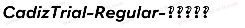 CadizTrial-Regular字体转换