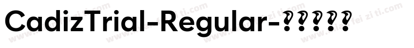 CadizTrial-Regular字体转换