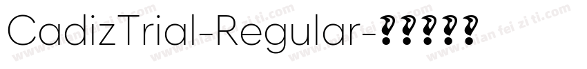 CadizTrial-Regular字体转换