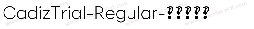 CadizTrial-Regular字体转换