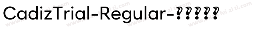 CadizTrial-Regular字体转换