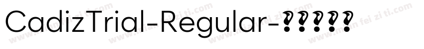 CadizTrial-Regular字体转换
