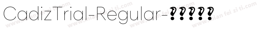CadizTrial-Regular字体转换