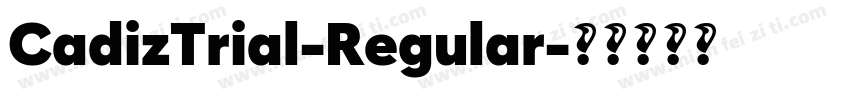 CadizTrial-Regular字体转换