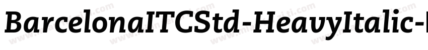 BarcelonaITCStd-HeavyItalic字体转换