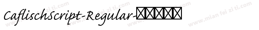 CaflischScript-Regular字体转换