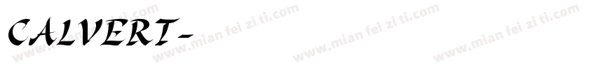 CALVERT字体转换