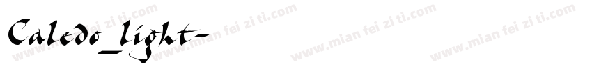 Caledo_light字体转换