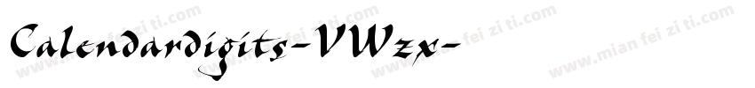 Calendardigits-VWzx字体转换