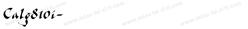 Calg810i字体转换