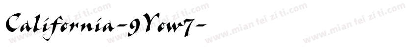 California-9Yow7字体转换