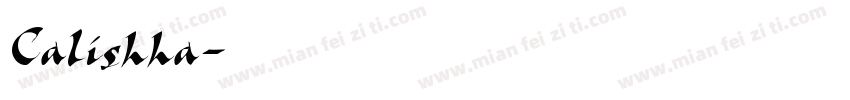 Calishha字体转换