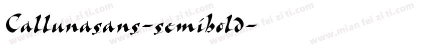 Callunasans-semibold字体转换