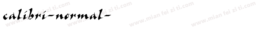 calibri-normal字体转换