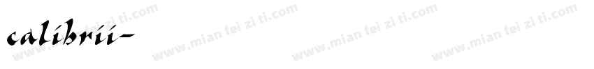 calibrii字体转换
