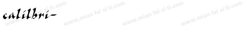 calilbri字体转换