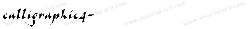 calligraphic4字体转换