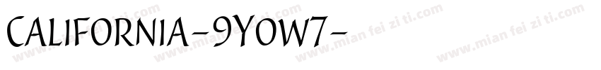 California-9Yow7字体转换