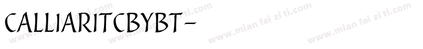 calliaritcbybt字体转换
