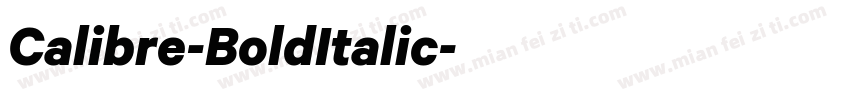 Calibre-BoldItalic字体转换