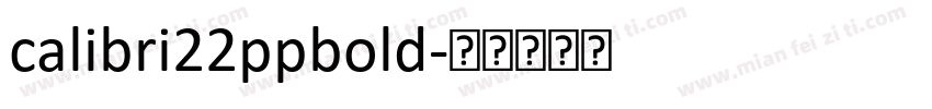calibri22ppbold字体转换