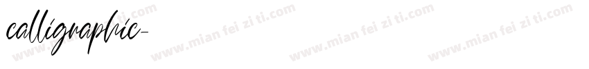 calligraphic字体转换