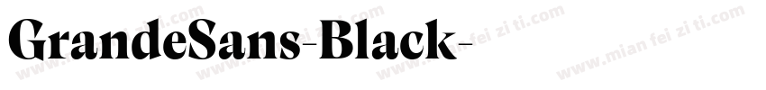 GrandeSans-Black字体转换