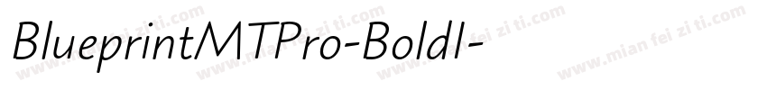 BlueprintMTPro-BoldI字体转换