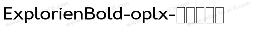 ExplorienBold-oplx字体转换