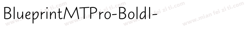 BlueprintMTPro-BoldI字体转换